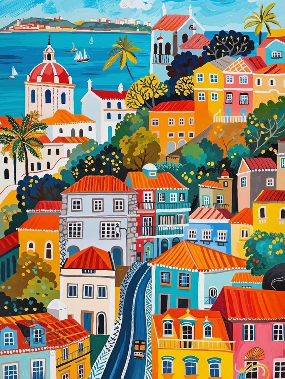 Cross & Glory Vibrant Vistas of Lisbon 1000 PC Puzzle